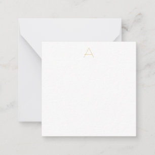 Gouden Kleur Monogram Professioneel Aangepast Notitiekaartje