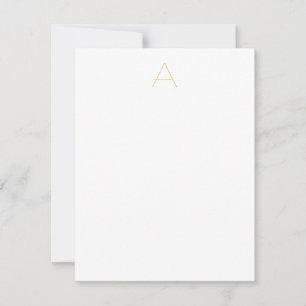 Gouden Kleur Monogram Professioneel Aangepast RSVP Kaartje