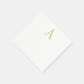 Gouden Kleur Monogram Professioneel Aangepast Servet (Hoek)