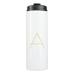 Gouden Kleur Monogram Professioneel Aangepast Thermosbeker