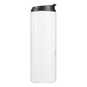 Gouden Kleur Monogram Professioneel Aangepast Thermosbeker (Gedraaid links)