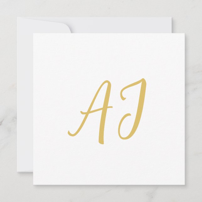 Gouden Kleur Monogram Professioneel Klassiek Initi (Voorkant)
