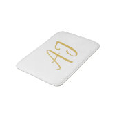 Gouden Kleur Monogram Professioneel Klassiek Initi Badmat (Gekanteld)