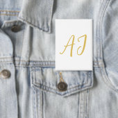 Gouden Kleur Monogram Professioneel Klassiek Initi Button (Insitu)
