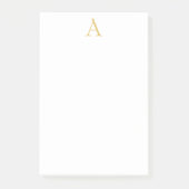 Gouden Kleur Monogram Professionele Douane Post-it® Notes (Voorkant)