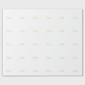 Gouden kleur naam professioneel minimalistisch mod cadeaupapier (Vlak)