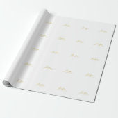 Gouden kleur naam professioneel minimalistisch mod cadeaupapier (Uitgerold)