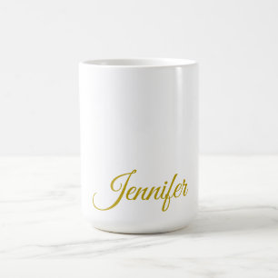 Gouden kleur naam professioneel minimalistisch mod koffiemok