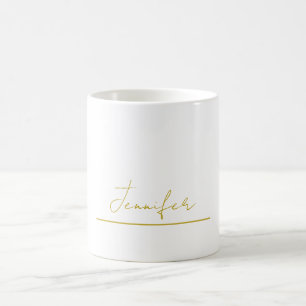 Gouden kleur naam professioneel minimalistisch mod koffiemok