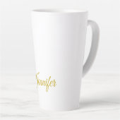 Gouden kleur naam professioneel minimalistisch mod latte mok (Rechterhoek)