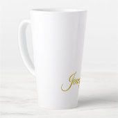 Gouden kleur naam professioneel minimalistisch mod latte mok (Linkerhoek)