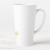 Gouden kleur naam professioneel minimalistisch mod latte mok (Rechts)