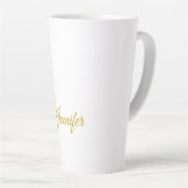 Gouden kleur naam professioneel minimalistisch mod latte mok (Rechterhoek)