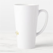 Gouden kleur naam professioneel minimalistisch mod latte mok (Rechts)
