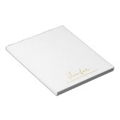 Gouden kleur naam professioneel minimalistisch mod notitieblok (Schuin)