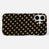gouden kleur op zwart Case-Mate iPhone case (Achterkant (horizontaal))