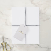 Gouden kleur professioneel minimalistisch modern e cadeaulabel (Met Touw)