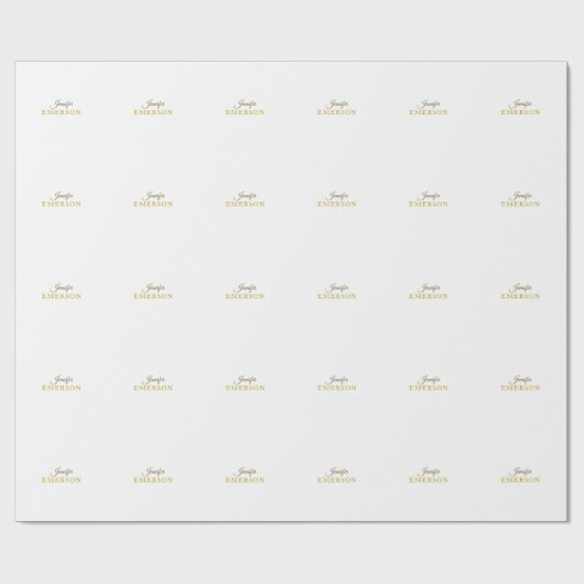 Gouden kleur professioneel minimalistisch modern e cadeaupapier (Vlak)