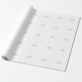 Gouden kleur professioneel minimalistisch modern e cadeaupapier (Uitgerold)