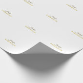 Gouden kleur professioneel minimalistisch modern e cadeaupapier (Hoek)