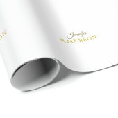 Gouden kleur professioneel minimalistisch modern e cadeaupapier (Rol Hoek)