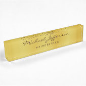 Gouden Kleur Professionele Handgeschreven Script Naambordje