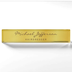 Gouden Kleur Professionele Handgeschreven Script Naambordje