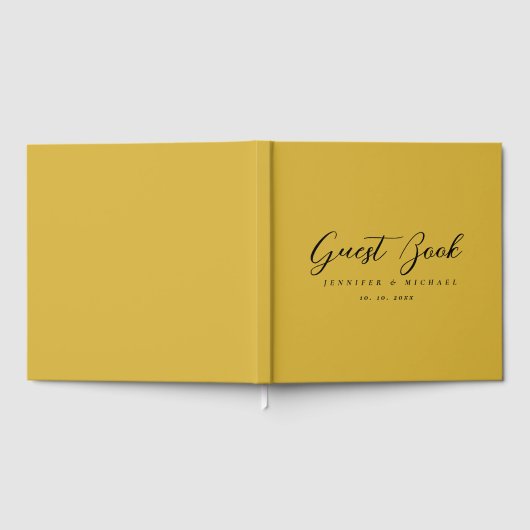 Gouden Kleur Professionele Moderne Elegante Gastenboek (Volledig)