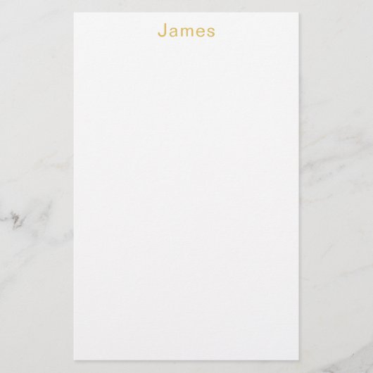 Gouden Kleur Professionele Trendy Minimalistische  Briefpapier (Voorkant)