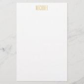 Gouden Kleur Professionele Trendy Minimalistische  Briefpapier (Voorkant)