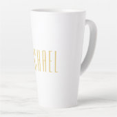 Gouden Kleur Professionele Trendy Minimalistische  Latte Mok (Rechterhoek)