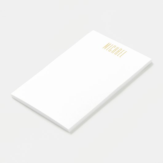 Gouden Kleur Professionele Trendy Minimalistische  Post-it® Notes (Schuin)