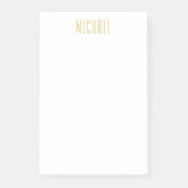 Gouden Kleur Professionele Trendy Minimalistische  Post-it® Notes (Voorkant)
