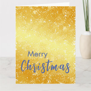 Gouden Kleur Vrolijk Kerstmis Familie Bericht Nieu Kaart