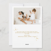 Gouden Kleur Vrolijke Kerstmis Fotocollage Feestdagenkaart (Achterkant)