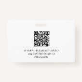 Gouden kleur Wit Medewerker ID Foto Logo Badge (Achterkant)