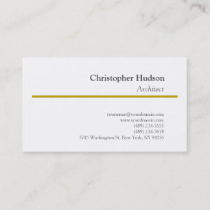 Gouden Kleur Wit Minimalistische Eenvoudige Vlakte Visitekaartje