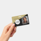 Gouden kleur witte personeels-ID-foto-logo Badge (Handheld)