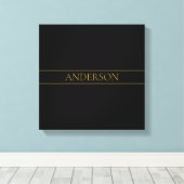 gouden kleuren en regels voor Classy Gold Canvas Afdruk (Insitu (Houten vloer))