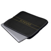  gouden kleuren en regels voor Classy Gold Laptop Sleeve (Voorkant onderkant)