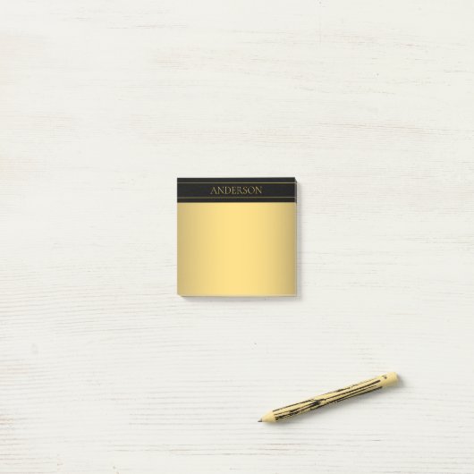  gouden kleuren en regels voor Classy Gold Post-it® Notes (Op bureau)