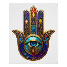 Gouden Kleurrijke Hamsa Turquoise Saffier Derde Oo