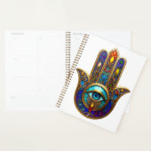 Gouden Kleurrijke Hamsa Turquoise Saffier Derde Oo Planner (Display)