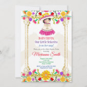 Gouden kleurrijke Mexicaanse bloemrijke Fiesta Bab Kaart (Voorkant)