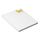 gouden kleursilhouet voor het opvragen notitieblok (Schuin)