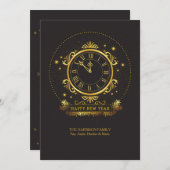 Gouden Klok Kerstkaart (Voorkant / Achterkant)