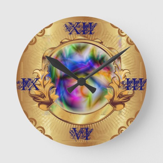 gouden klok met magische kristalbol (Voorkant)