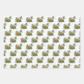 gouden klokken en Holly Christmas Inpakpapier Vel (Voorkant 3)