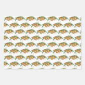 gouden klokken en Holly Christmas Inpakpapier Vel (Voorkant 2)