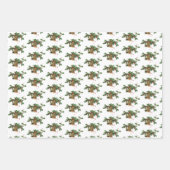 gouden klokken en Holly Christmas Inpakpapier Vel (Voorkant)